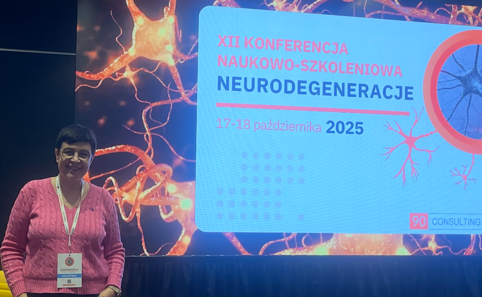 Agnieszka Wójcik podczas konferencji Neurodegeneracje